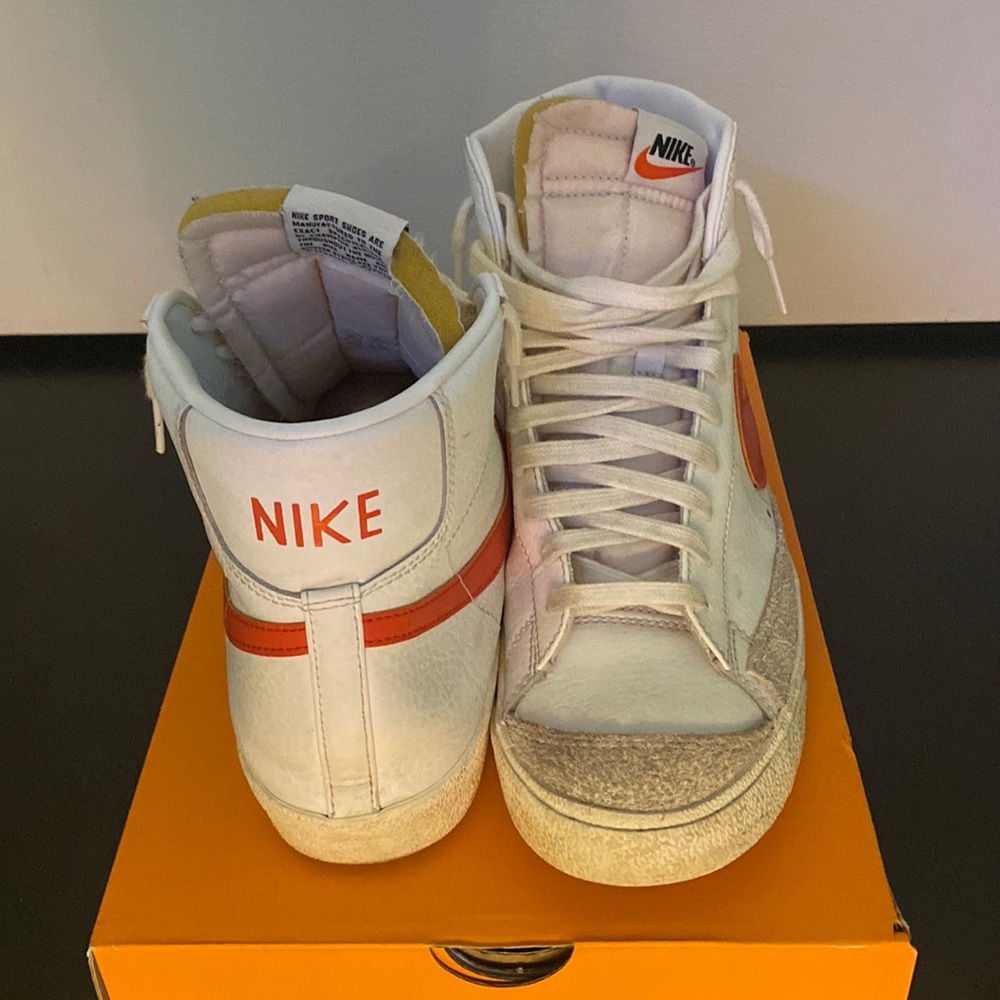 Nike blaze mid ‘77’ in orange mantra.